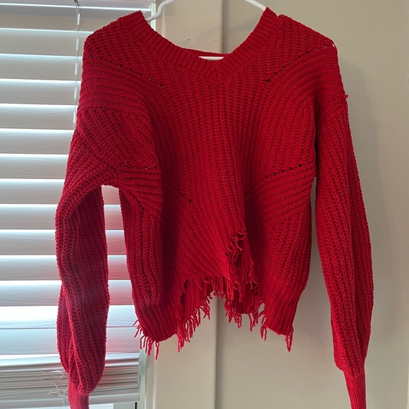 No Boundaries Vibrant Red Knit Top - Picture 1 of 4